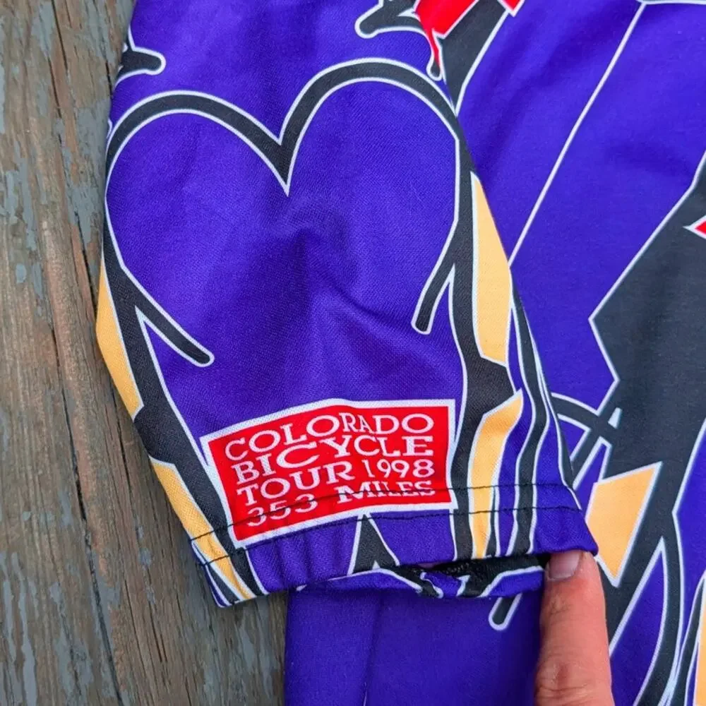 VINTAGE 1998 Ride The Rockies Cycling Jersey Aussie Men's XL Colorado Bike Tour